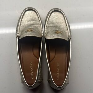 Gold Coach Loafers